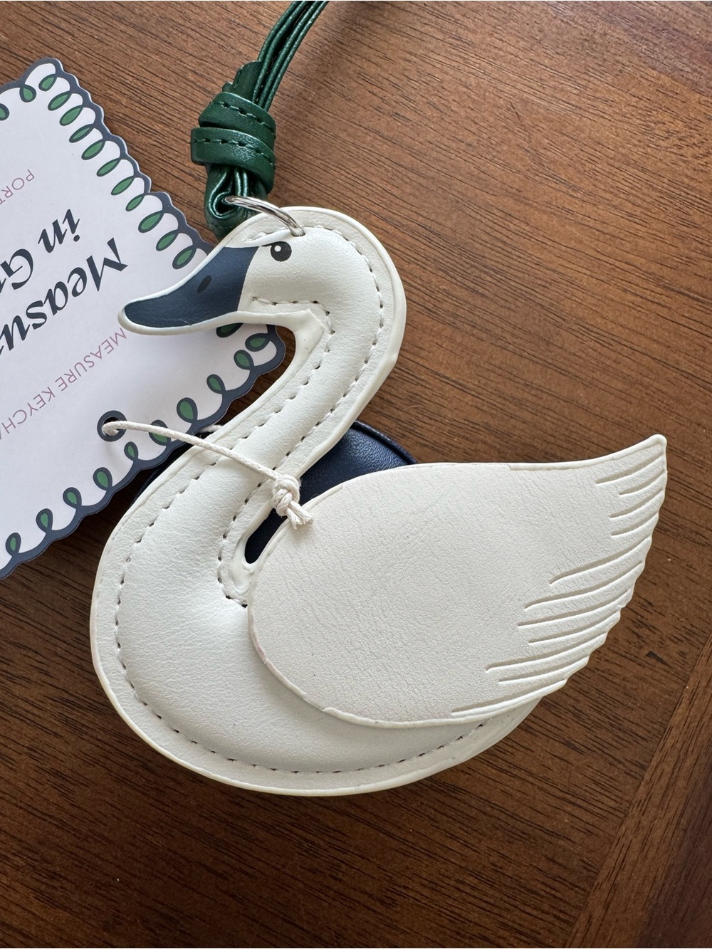 Anthropologie Swan Tape Measure Keychain/Bag Charm NWT - Picture 3 of 6